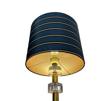 Murano Discs Lamp and Striped Shade