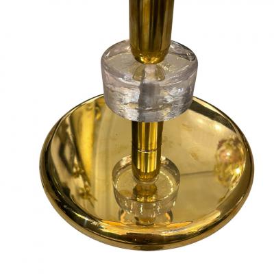 Murano Discs Lamp and Striped Shade