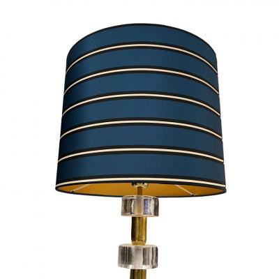 Murano Discs Lamp and Striped Shade
