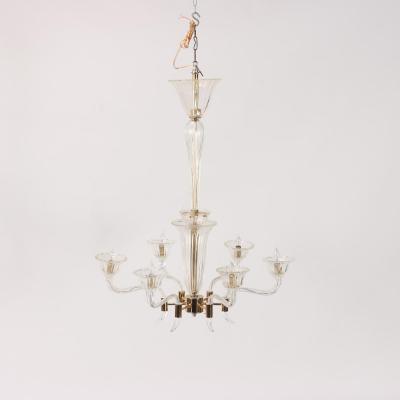 Murano Glass Chandelier Italy 1960s