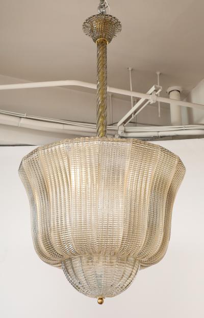 Murano Glass Chandelier Pendant in the style of Barovier Toso Italy