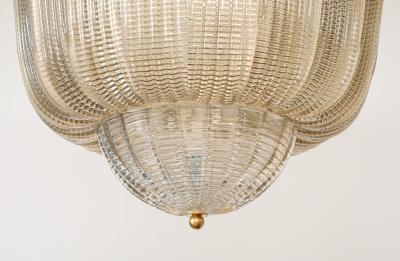 Murano Glass Chandelier Pendant in the style of Barovier Toso Italy