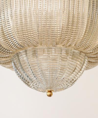 Murano Glass Chandelier Pendant in the style of Barovier Toso Italy