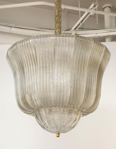 Murano Glass Chandelier Pendant in the style of Barovier Toso Italy