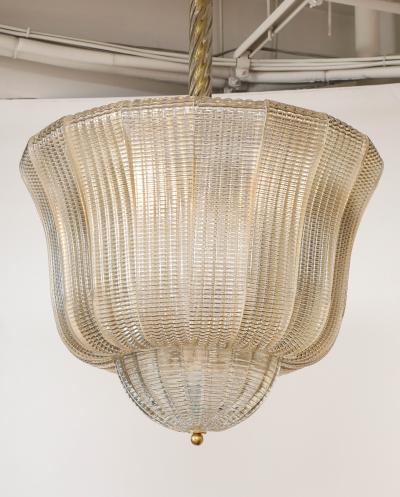 Murano Glass Chandelier Pendant in the style of Barovier Toso Italy