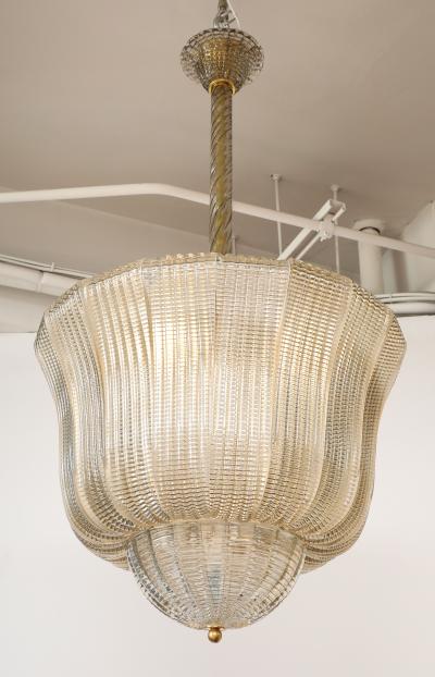 Murano Glass Chandelier Pendant in the style of Barovier Toso Italy