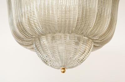 Murano Glass Chandelier Pendant in the style of Barovier Toso Italy