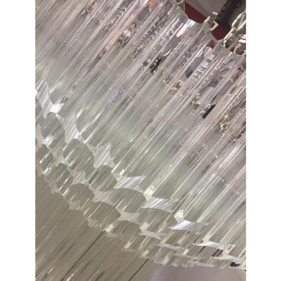 Murano Glass Chandelier With Quadriedro 45 Degrees Cut