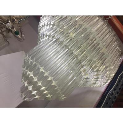 Murano Glass Chandelier With Quadriedro 45 Degrees Cut