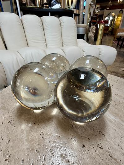 Murano Glass Decorative Spheres Set of 4 