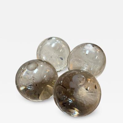 Murano Glass Decorative Spheres Set of 4 