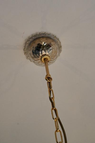 Murano Glass Eight Arm Chandelier with Floral Motifs 1960s