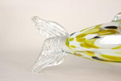 Murano Glass Fish Sculpture Multicolored Mid Century Italy ca 1950
