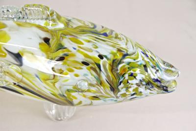 Murano Glass Fish Sculpture Multicolored Mid Century Italy ca 1950