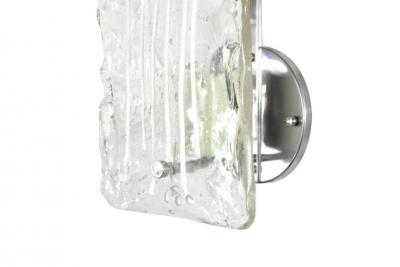Murano Glass Ice Drip Sconces Austria 1960s