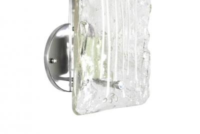 Murano Glass Ice Drip Sconces Austria 1960s