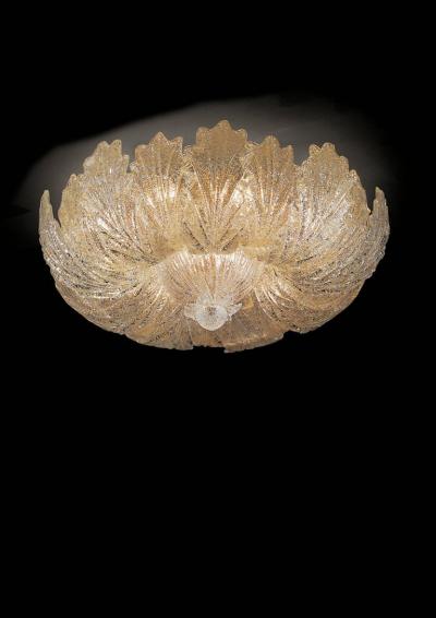 Murano Glass Leave Flush Mount or Ceiling Lights