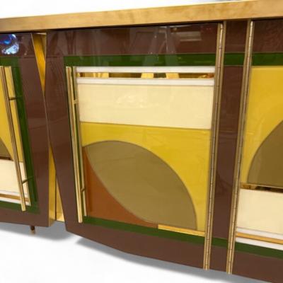 Murano Glass Leaves Sideboard