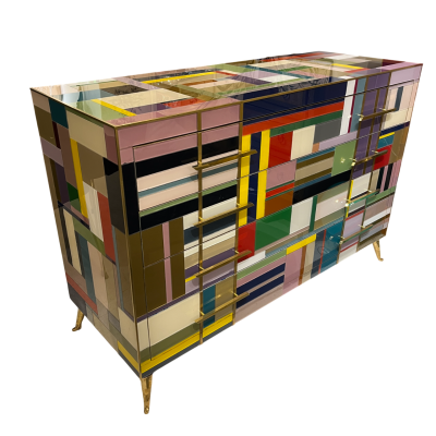 Murano Glass Mosaic Chest of Drawers