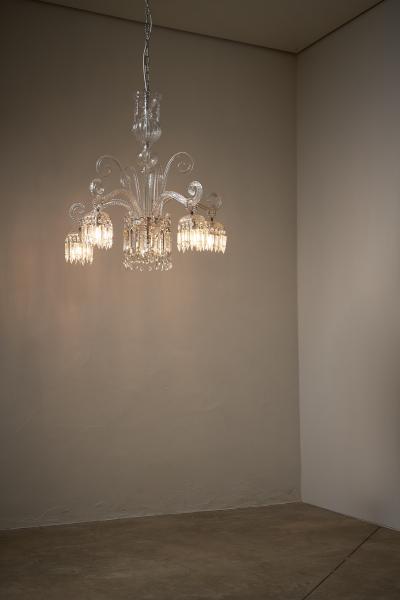 Murano Glass Octopus Five Light Chandelier 1930s