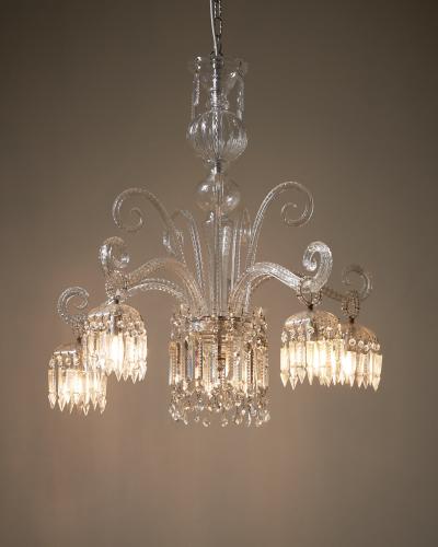 Murano Glass Octopus Five Light Chandelier 1930s