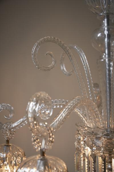 Murano Glass Octopus Five Light Chandelier 1930s