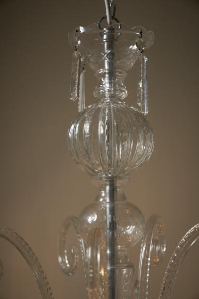 Murano Glass Octopus Five Light Chandelier 1930s