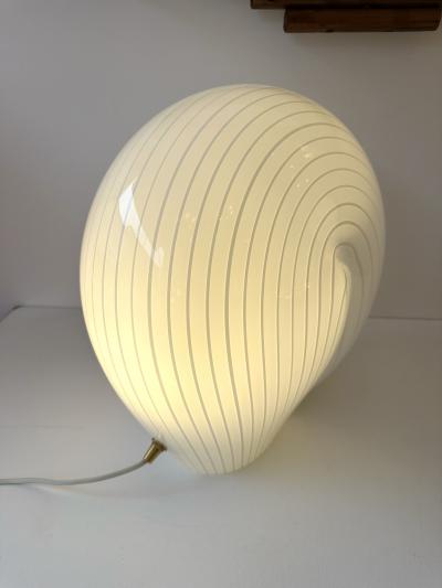 Murano Glass Shell Lamp Italy 1970s
