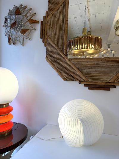 Murano Glass Shell Lamp Italy 1970s