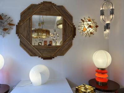 Murano Glass Shell Lamp Italy 1970s