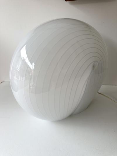 Murano Glass Shell Lamp Italy 1970s
