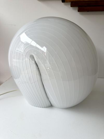 Murano Glass Shell Lamp Italy 1970s