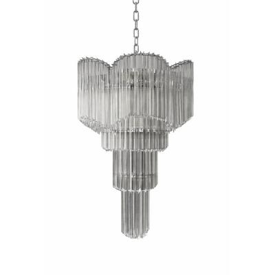 Murano Glass Sputnik Quadriedro Spyral Italian Chandelier in Dec Style