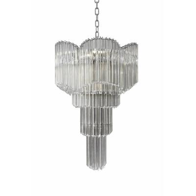 Murano Glass Sputnik Quadriedro Spyral Italian Chandelier in Dec Style