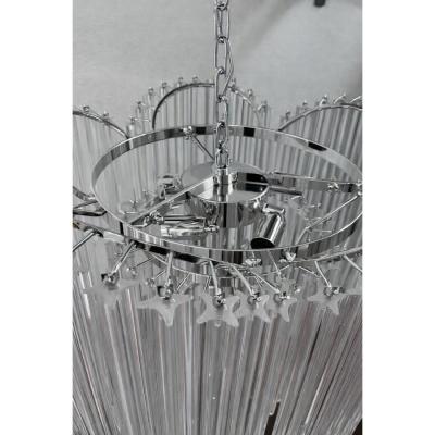 Murano Glass Sputnik Quadriedro Spyral Italian Chandelier in Dec Style