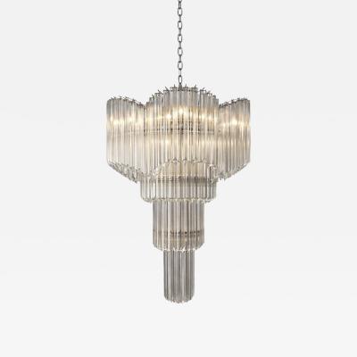 Murano Glass Sputnik Quadriedro Spyral Italian Chandelier in Dec Style