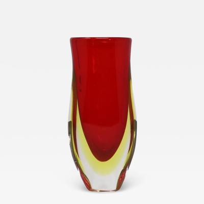 Murano Glass Vase Italy 1960s by Flavio Poli