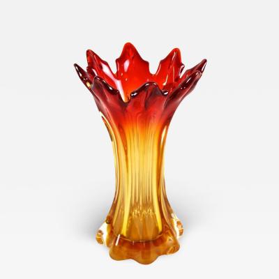 Murano Glass Vase Mid Century Italy circa 1960 70