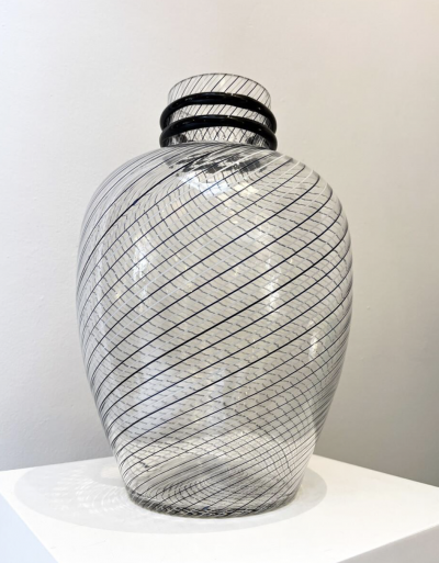 Murano Glass Vase by Fratelli Toso 1980s