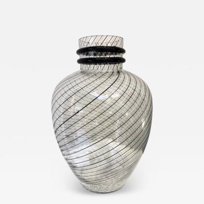 Murano Glass Vase by Fratelli Toso 1980s