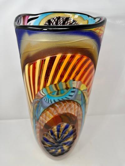 Murano Glass Vase by Glass Master Schiavon