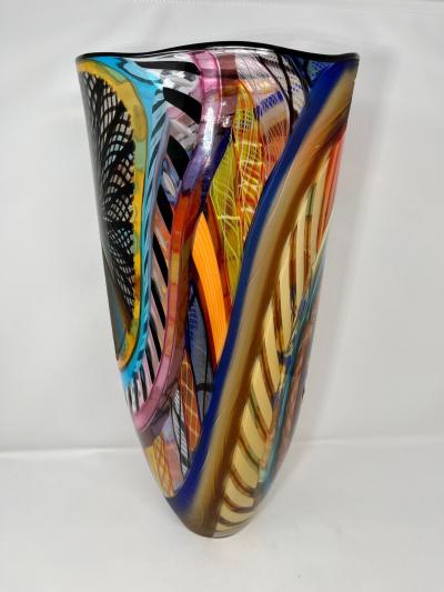 Murano Glass Vase by Glass Master Schiavon