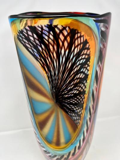 Murano Glass Vase by Glass Master Schiavon