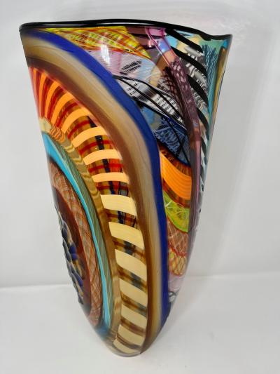 Murano Glass Vase by Glass Master Schiavon