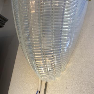 Murano Opalina Glass Shield Applique