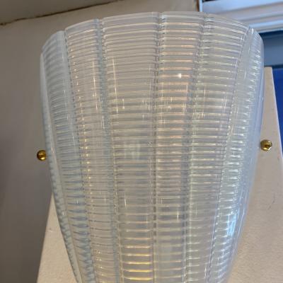 Murano Opalina Glass Shield Applique