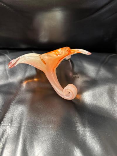 Murano Orange Handblown Flower