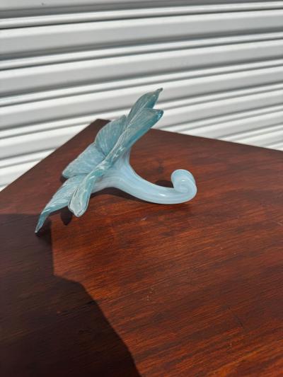 Murano Powder Blue Handblown Flower
