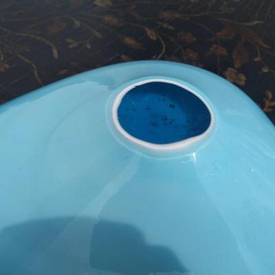 Murano Sommerso Biomorphic Shaped Bowl Centerpiece