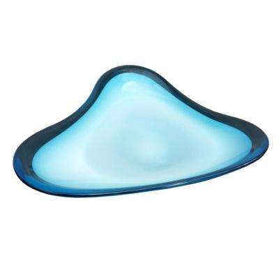 Murano Sommerso Biomorphic Shaped Bowl Centerpiece
